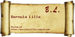 Bernula Lilla névjegykártya